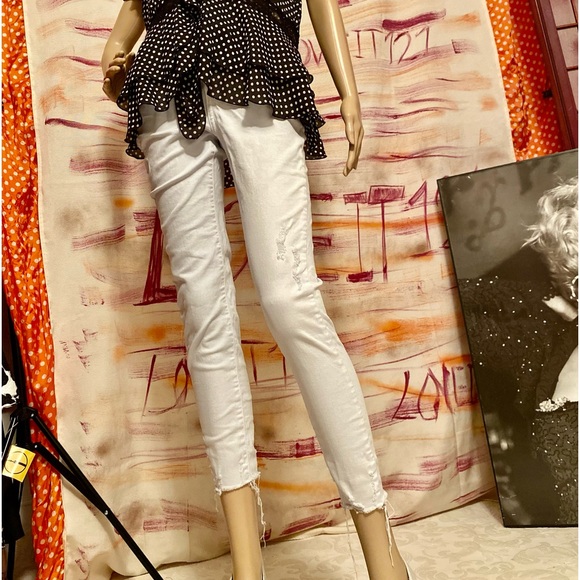 Zara Denim - 10067 Women’s White skinny jeans size 4